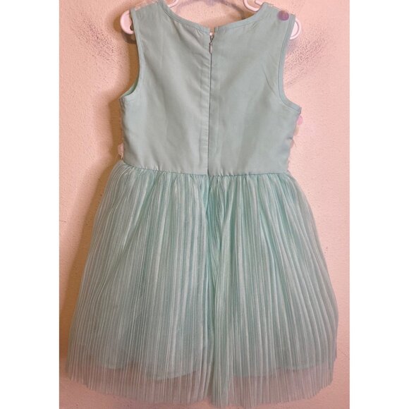 Disney Princess Girls Ariel Aqua Tulle Sequin Sparkle Dress Party Size SMALL - Picture 3 of 5